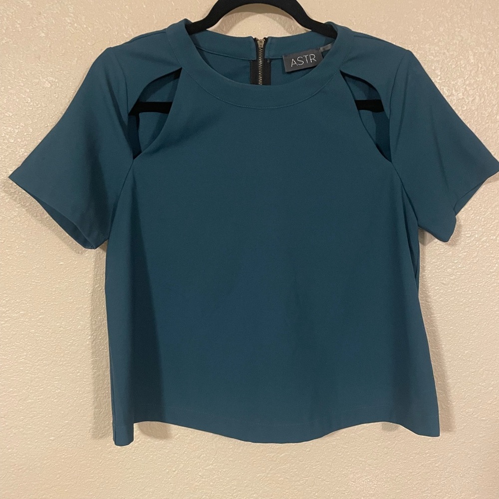 ASTR Teal Short Sleeve Top